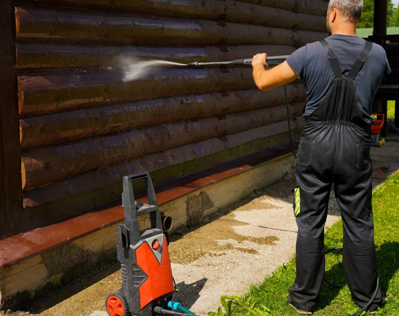 Powerwashing Equipment in Use